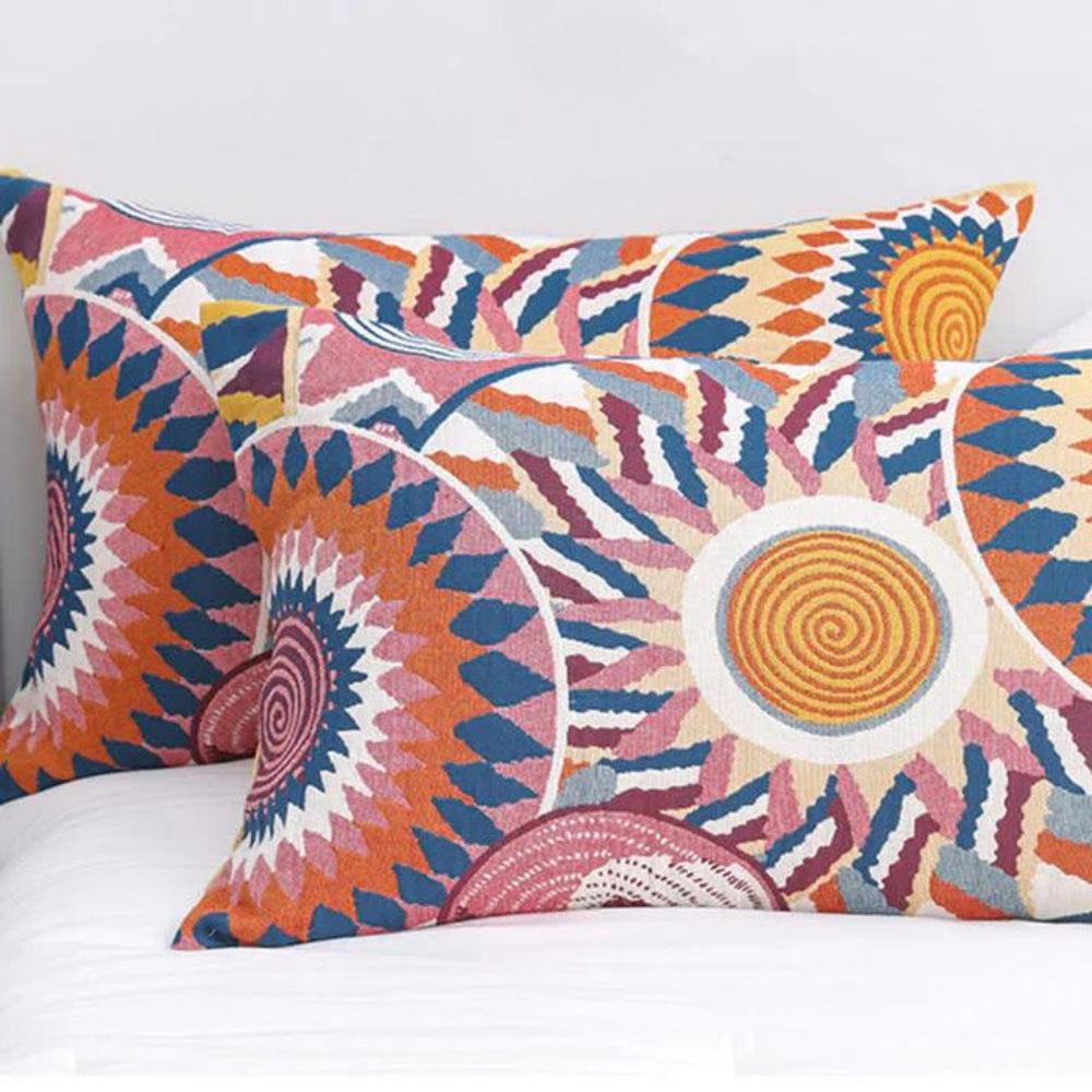 Nordic Sunburst 100% Cotton Button Pillowcases, Set of 2 | Natural Cotton with a Nordic Touch | Pillowcases
