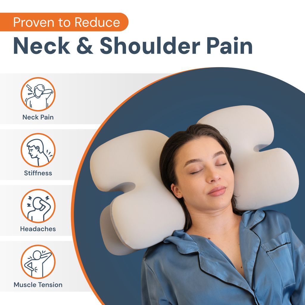 Ergonomic Memory Foam Cervical Pillow in Four Colours | Contoured Neck and Shoulder Comfort | Bed Pillows