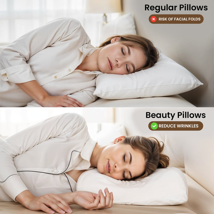 Beauty Pillow with Face-Friendly Shape for Comfortable Sleep | Gentle Sleep for Your Face | Beauty Pillows