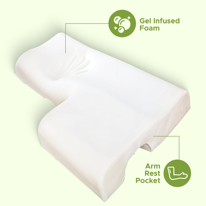 Memory Foam Cuddle Pillow for Side Sleepers and Couples | Cuddle-Friendly Support for Two | Bed Pillows