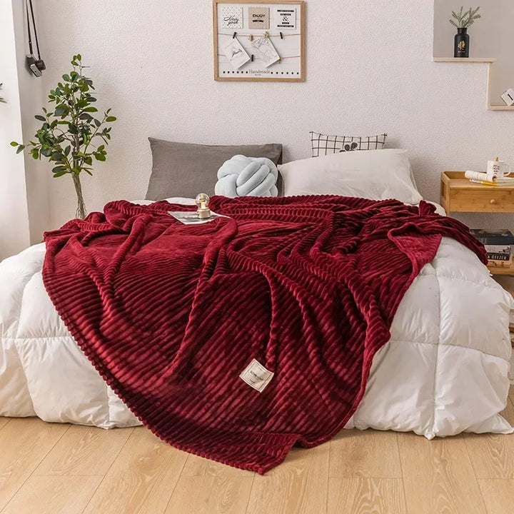 Thick Flannel Autumn Blanket in Six Colours and Five Sizes for Chilly Nights | Thick Flannel for Chilly Autumn Nights | Throw Blankets