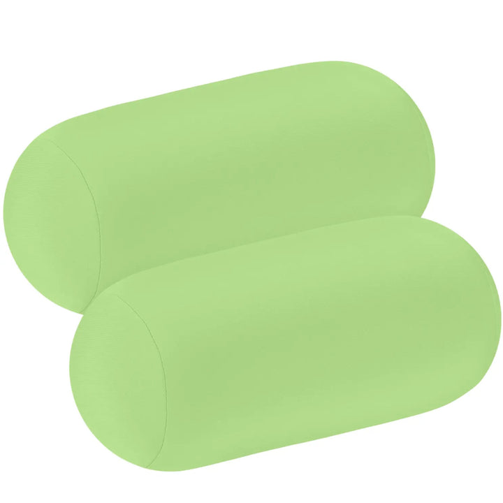 Microbead Roll Pillow Set of 2, 11.8 x 6.3 in, for Home Office and Travel | Squishy Cylinder Pillows, Set of 2 | Roll Pillows