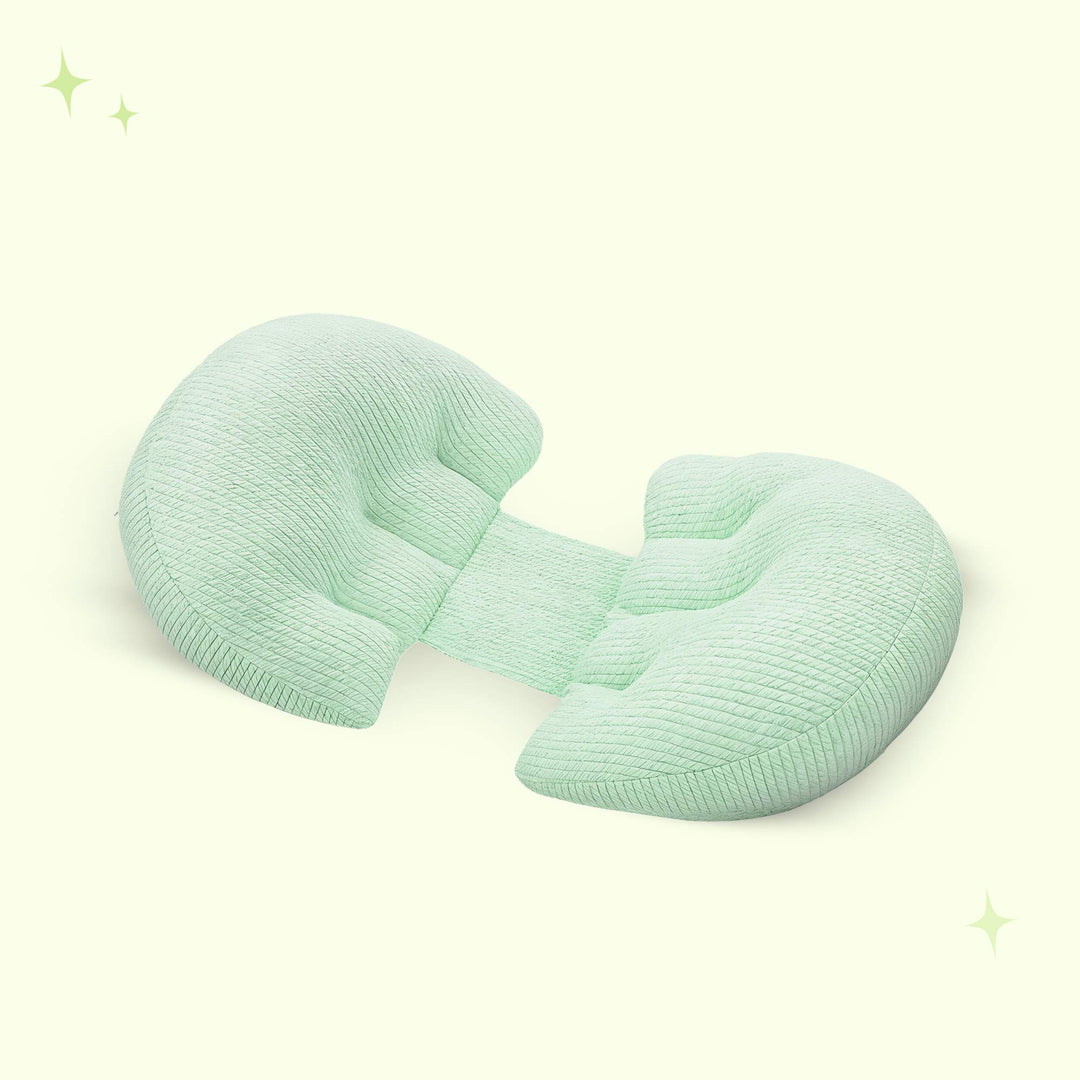 Maternity Side Sleeping Support Pillow in Pink, Green or Grey | Supportive Pillow for Pregnancy Nights | Pregnancy Pillows