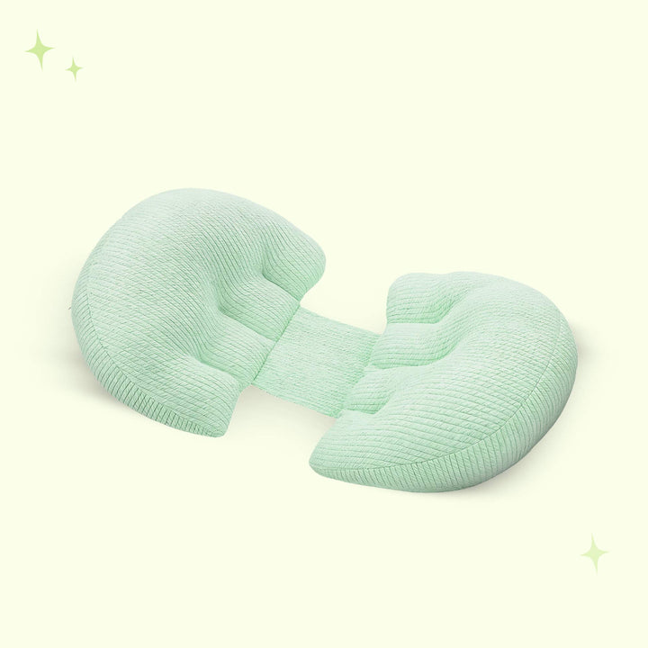 Maternity Side Sleeping Support Pillow in Pink, Green or Grey | Supportive Pillow for Pregnancy Nights | Pregnancy Pillows