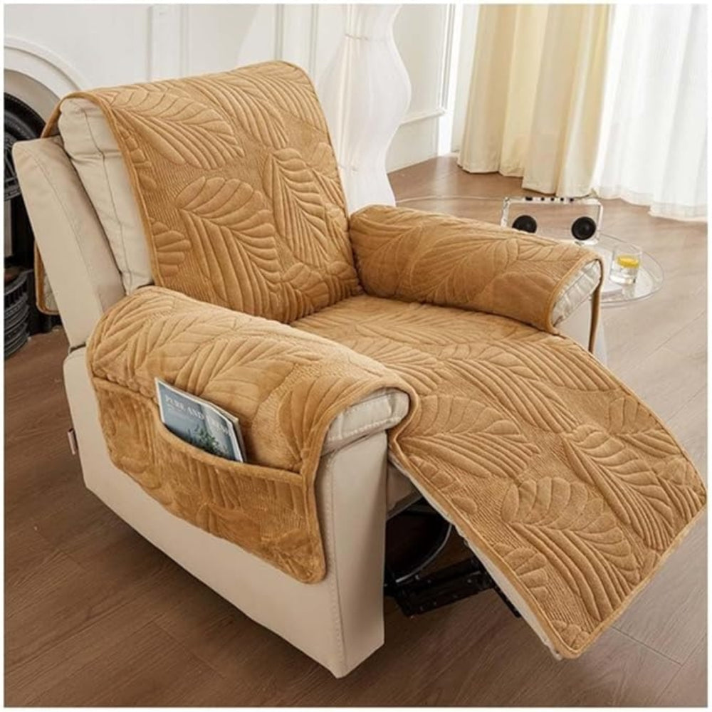 Leaf Pattern Non Slip Recliner Chair Cover, Universal 24 x 88.5 Inch | Leaf Pattern Recliner Cover, Non Slip | Recliner Covers