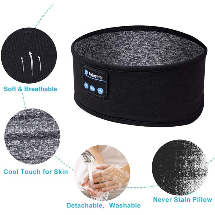 Bluetooth Sleep Headphones Headband with Flat Speakers for Side Sleepers | Soft Headband With Flat Speakers | Sleep Masks
