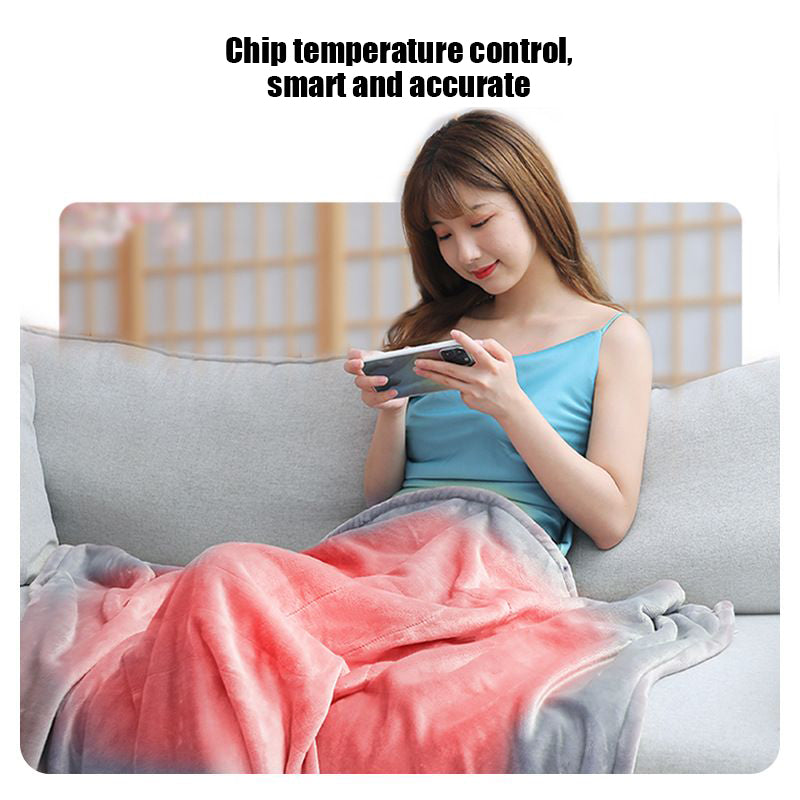 Double-Sided Flannel USB Heated Blanket for Home Car and Camping | USB Flannel Warmth Anywhere | Heated Blankets