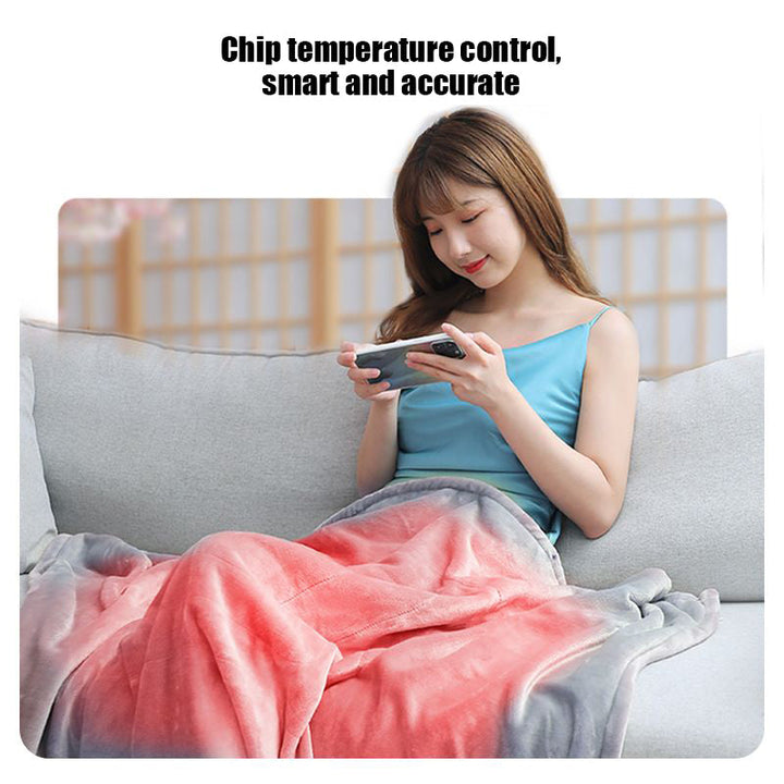 Double-Sided Flannel USB Heated Blanket for Home Car and Camping | USB Flannel Warmth Anywhere | Heated Blankets
