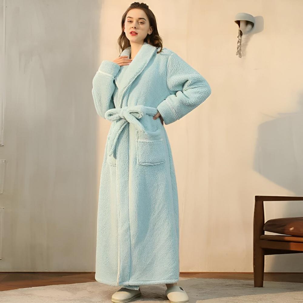 Coral Fleece Flannel Bathrobe for Women and Men with Pockets | Plush Warmth After Every Shower | Robes