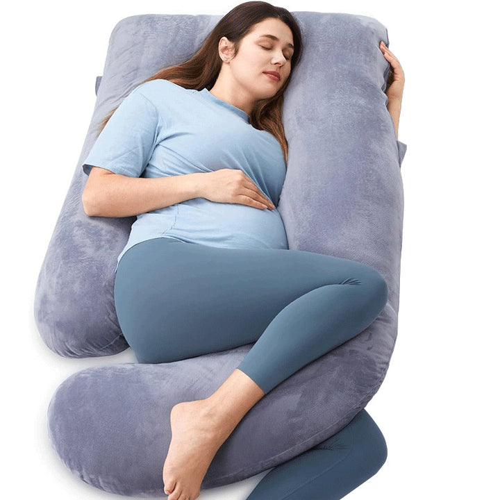 U-Shaped Full Body Pillow with Removable Cover