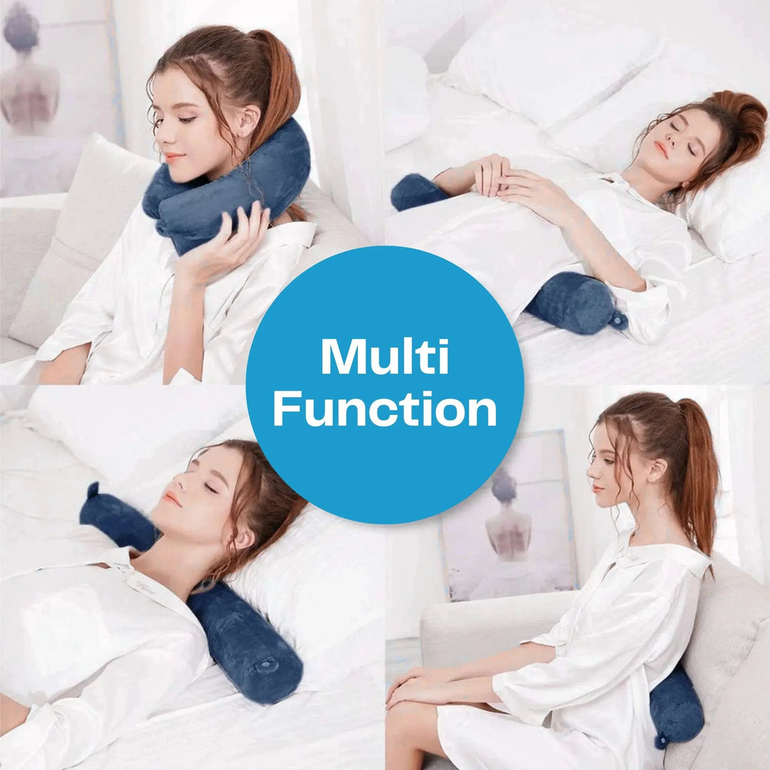 Bendable Memory Foam Travel Neck Pillow You Can Shape Four Ways | Shape It Your Way | Travel Pillows