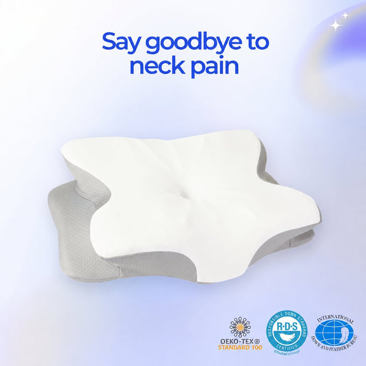 Ultra Cooling Memory Foam Contour Pillow with Breathable Cover | Cool, Steady Support for Sleepers | Bed Pillows