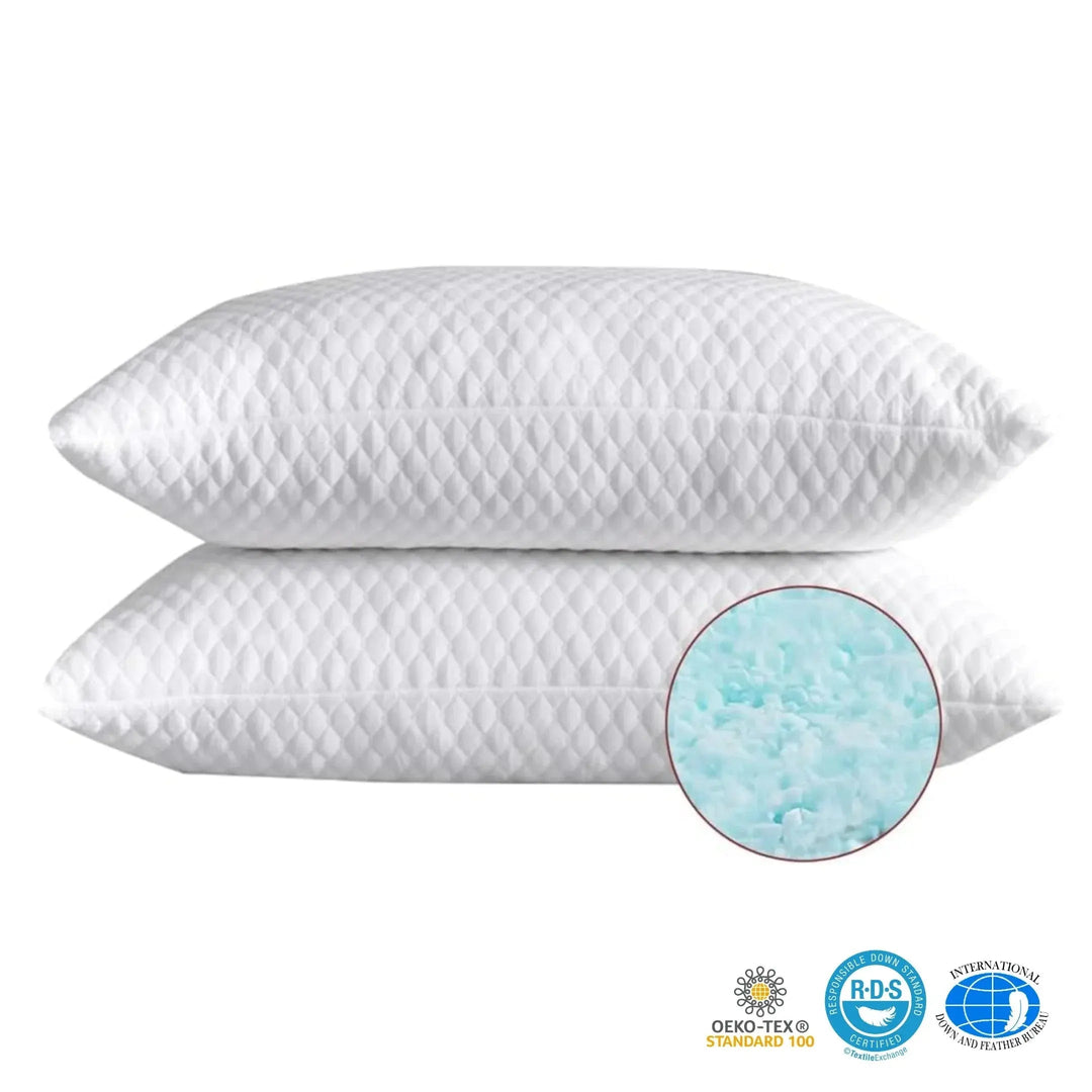 Adjustable Shredded Memory Foam Pillow for Side Sleepers | Customize the Height Yourself | Bed Pillows