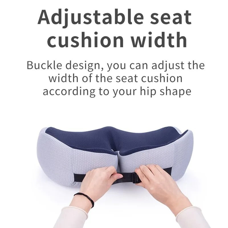 Ergonomic Memory Foam Seat Cushion with Tailbone Contour for Office and Car | Seat Comfort for Long Sitting | Seat Cushions