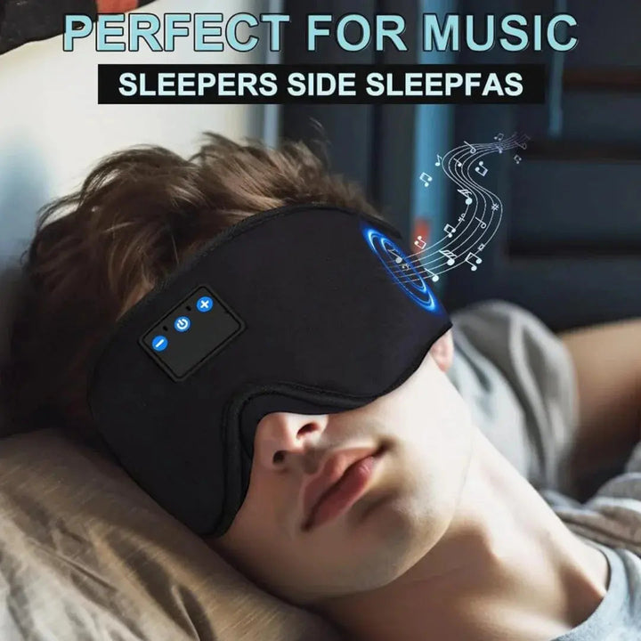 3D Contoured Bluetooth Sleep Mask with Built-In Headphones | Light-Blocking Comfort with Sound | Sleep Masks