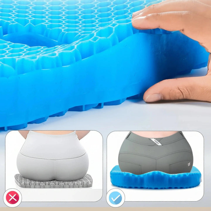 Honeycomb Gel Car Seat Cushion for Commuters and Drivers | Cooler Comfort Behind the Wheel | Seat Cushions