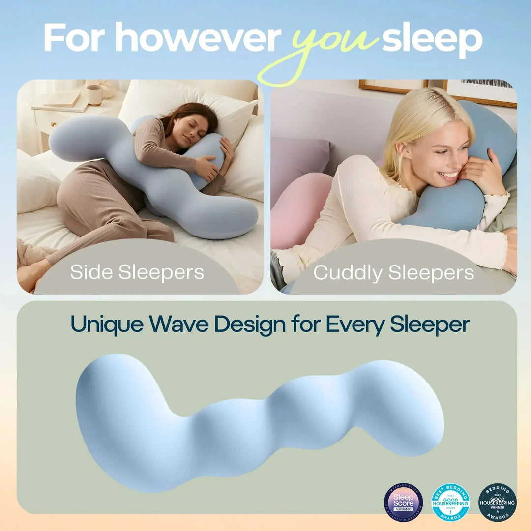Memory Foam Dino Full Body Pillow with Slow Rebound Support | Playful Side Sleep Support | Body Pillows