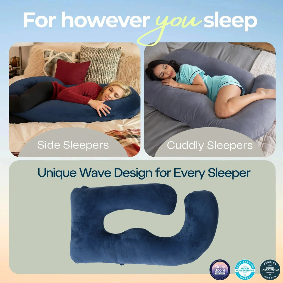 Full-Body Maternity Pillow for Side Sleeping in Three Colours | Whole-Body Support for Expectant Mums | Body Pillows