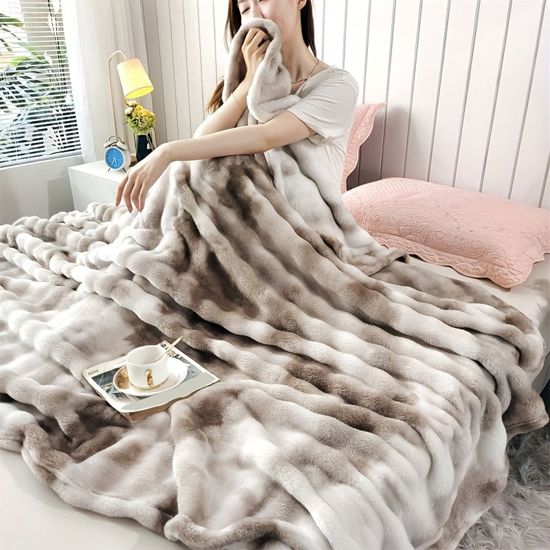Coral Fleece Marble Print Blanket for All Seasons | Silky Coral Fleece Softness | Throw Blankets