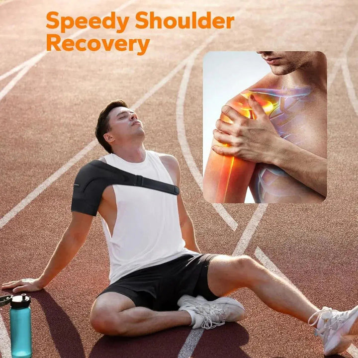 Adjustable Shoulder Brace with Elastic Compression Wrap for Left or Right | Compression Wrap for Active Days | Support Braces