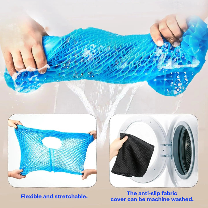 Honeycomb Gel Gaming Chair Cushion with Cooling Silicone Grid | Cool Seat Support for Gamers | Seat Cushions