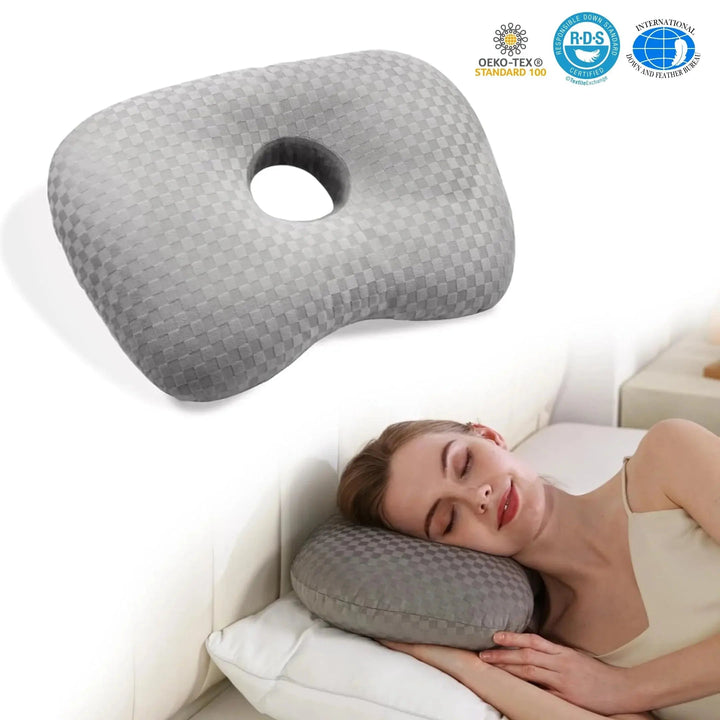 Adjustable Curved Ear Support Pillow for Side Sleepers | Contoured Comfort Every Night | Ear Pillows