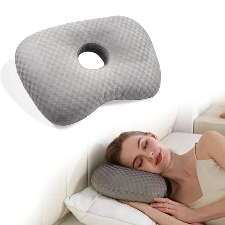 Adjustable Curved Ear Support Pillow with Ventilation Opening | Comfort for Ear-Friendly Sleep | Bed Pillows