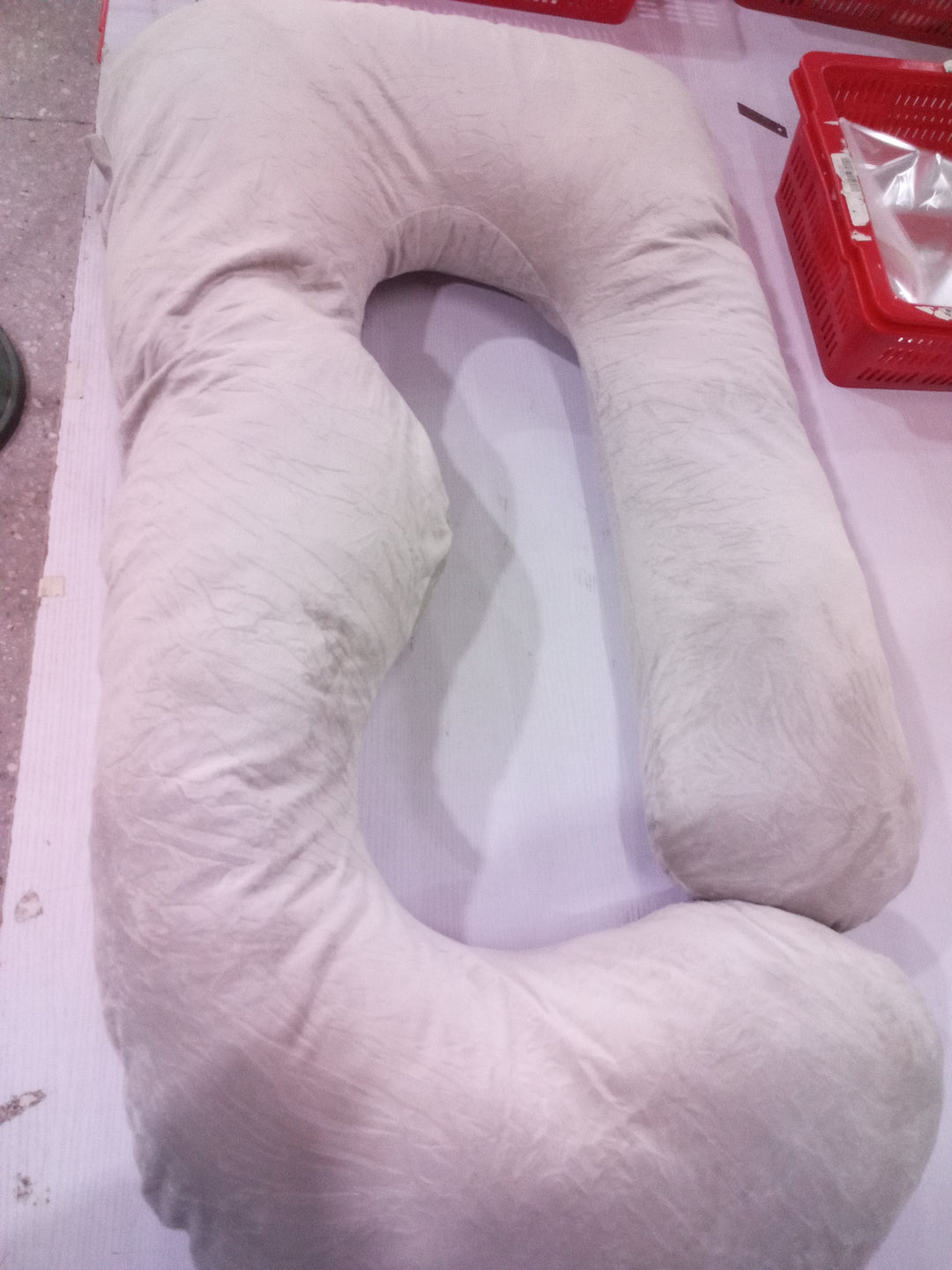 U-Shaped Full Body Pillow with Removable Cover