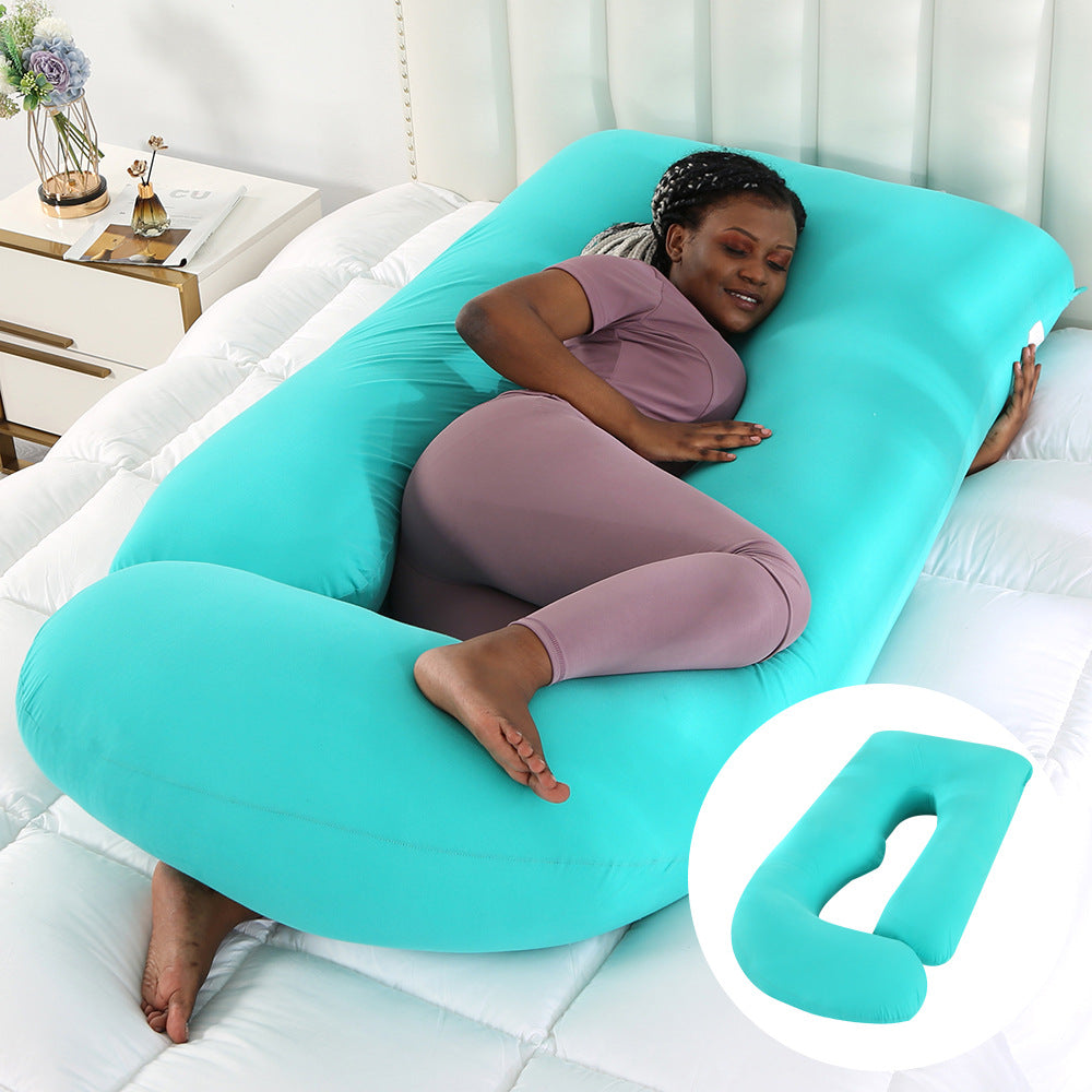 U-Shaped Full Body Pillow with Removable Cover