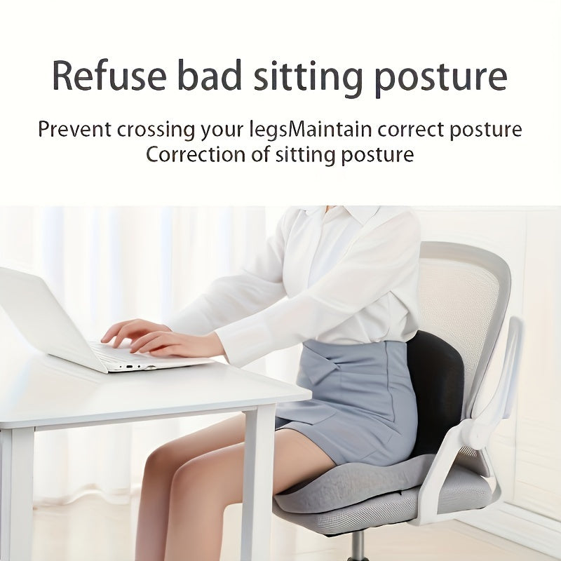 Contoured Memory Foam Seat Cushion Duo for Office and Car | Two Cushions, Two Seats | Seat Cushions