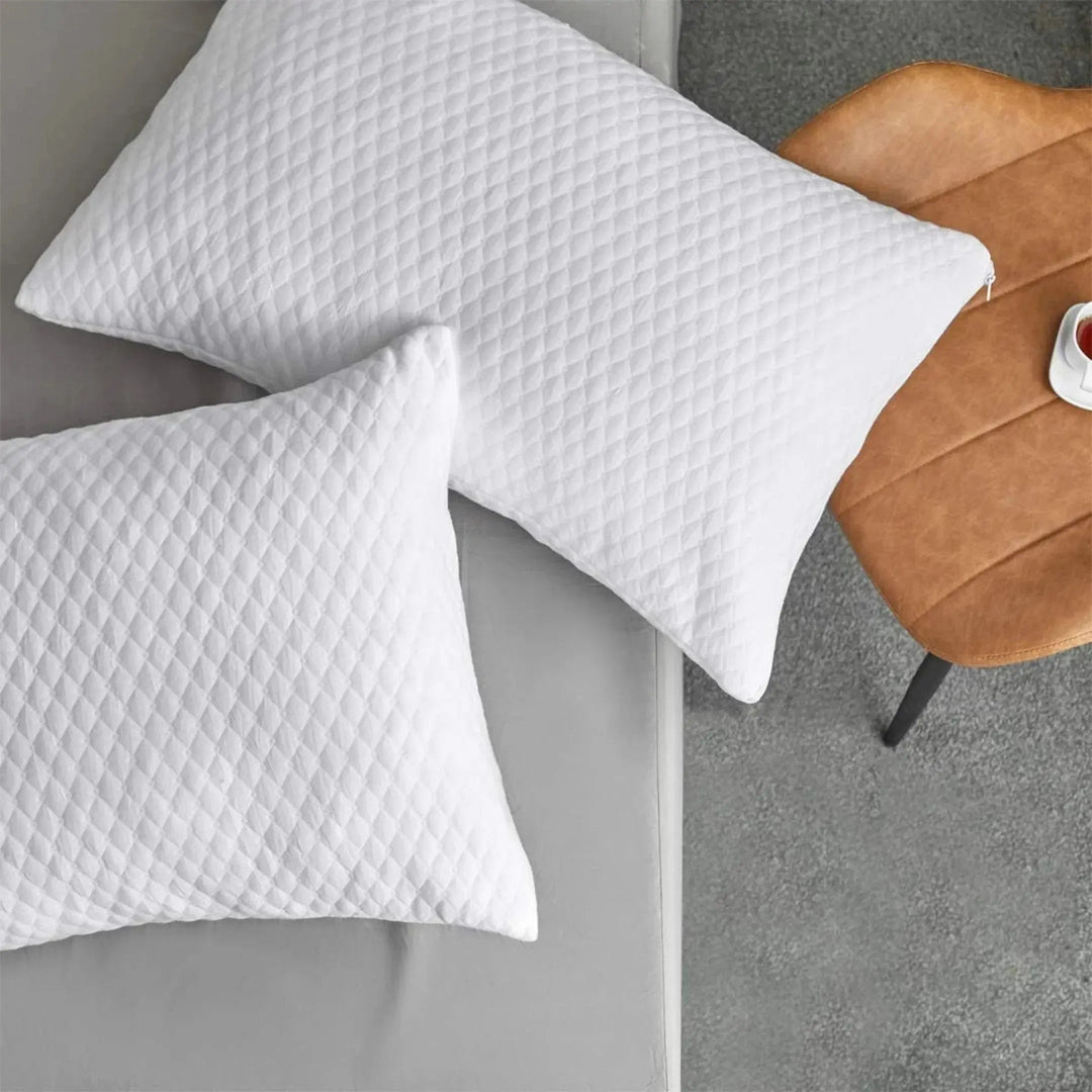 Zero-Pressure Shredded Memory Foam Side Sleeper Pillow with Washable Cover | Adjustable Comfort for Side Sleepers | Bed Pillows