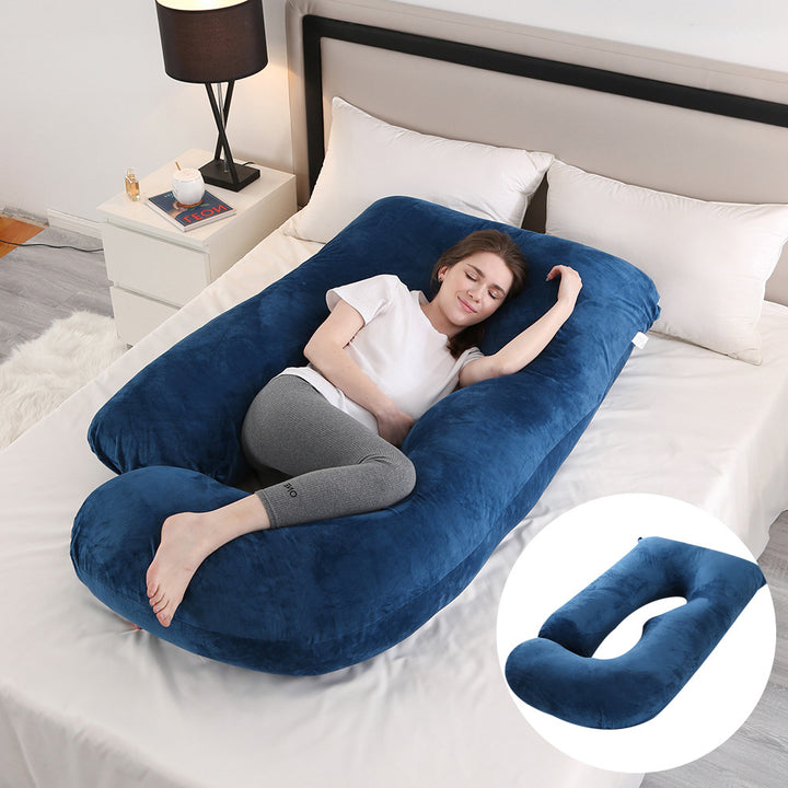 U-Shaped Full Body Pillow with Removable Cover