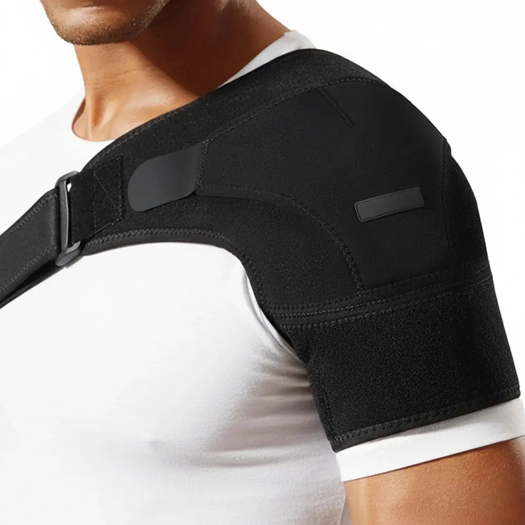 Adjustable Shoulder Brace with Elastic Compression Wrap for Left or Right | Compression Wrap for Active Days | Support Braces