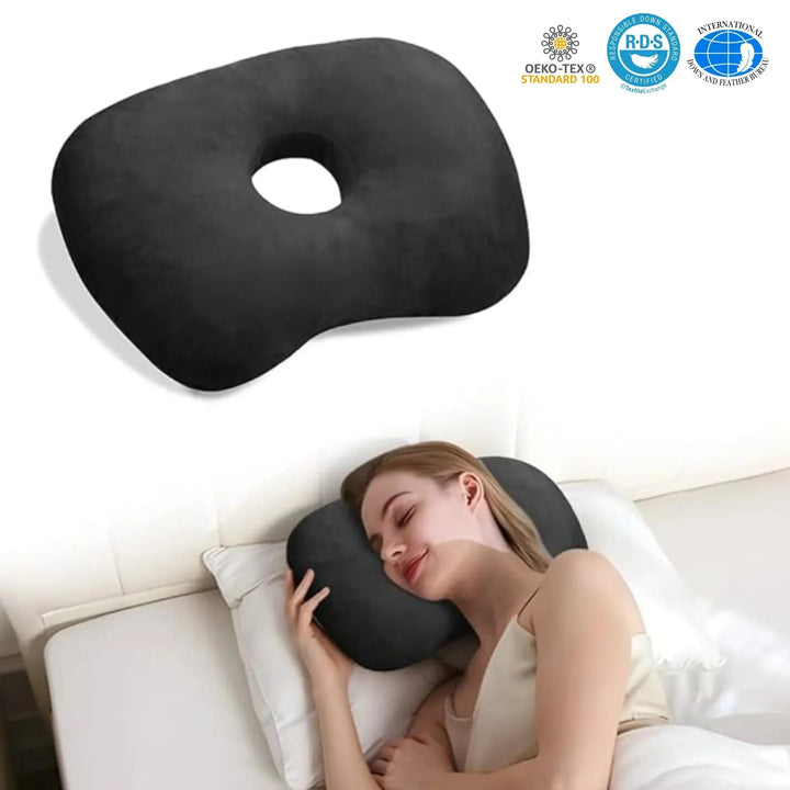 Adjustable Curved Ear Support Pillow for Side Sleepers | Contoured Comfort Every Night | Ear Pillows
