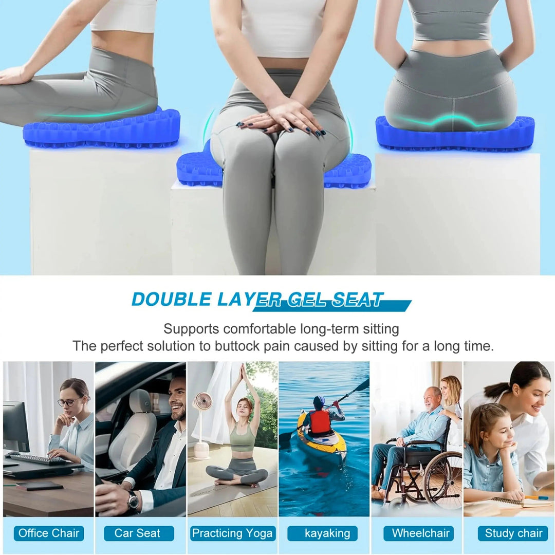 Honeycomb Gel Seat Cushion for Office Chair and Car Seat | Cooler Comfort for Long Sitting | Seat Cushions