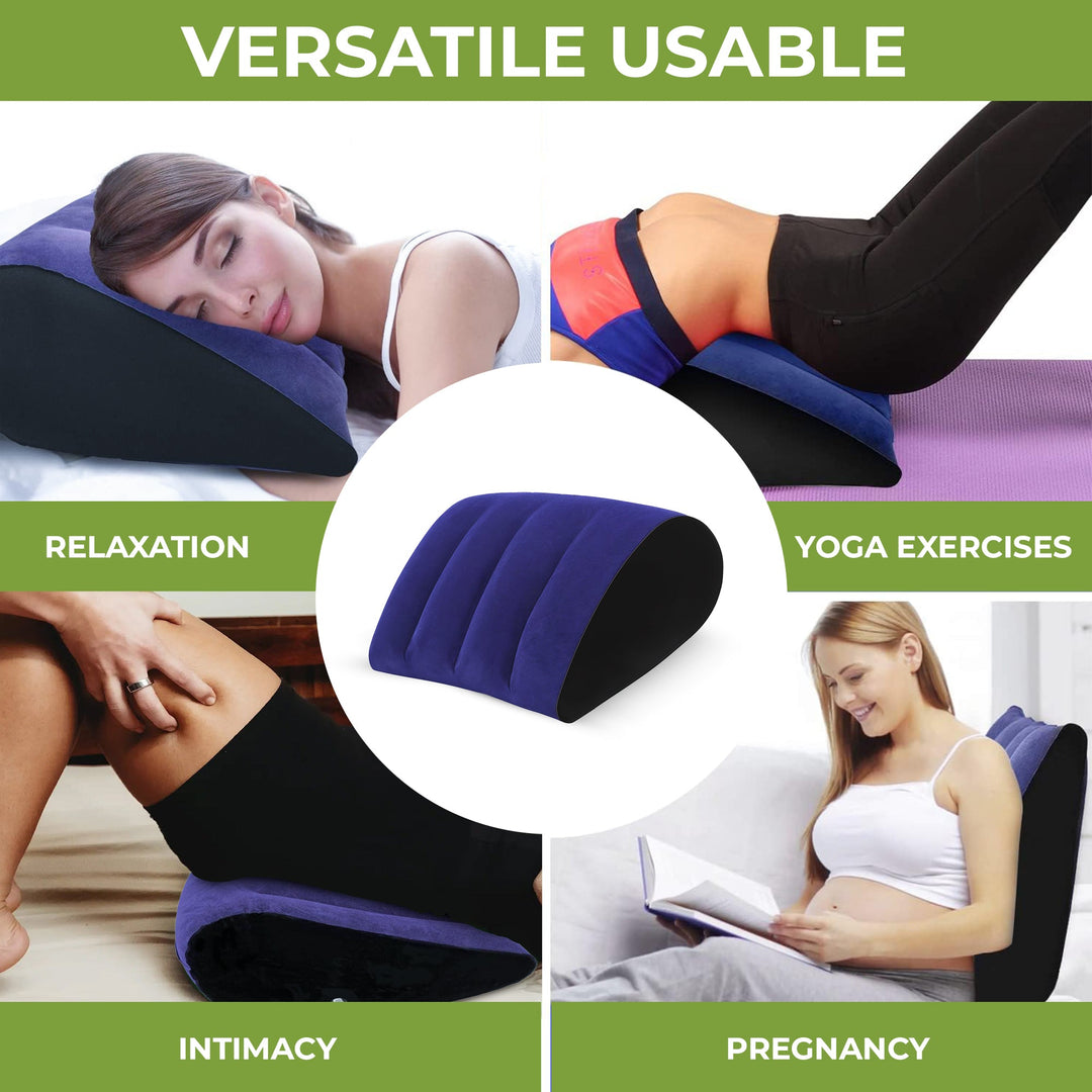 Waterproof Inflatable Pillow with Flocked PVC Cover | Portable Support, Easy to Clean | Inflatable Pillows