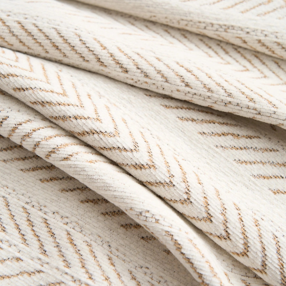 Heavyweight Chenille Herringbone Sofa Cover with Tassels, Non Slip | Herringbone Chenille Sofa Throw | Sofa Covers