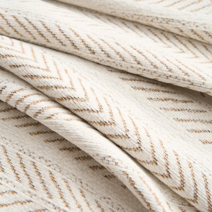 Heavyweight Chenille Herringbone Sofa Cover with Tassels, Non Slip | Herringbone Chenille Sofa Throw | Sofa Covers