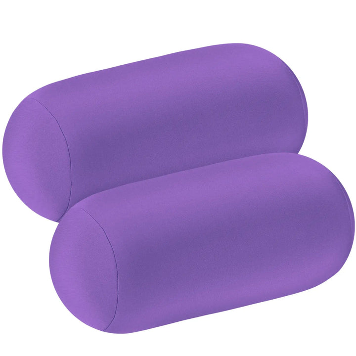 Microbead Roll Pillow Set of 2, 11.8 x 6.3 in, for Home Office and Travel | Squishy Cylinder Pillows, Set of 2 | Roll Pillows