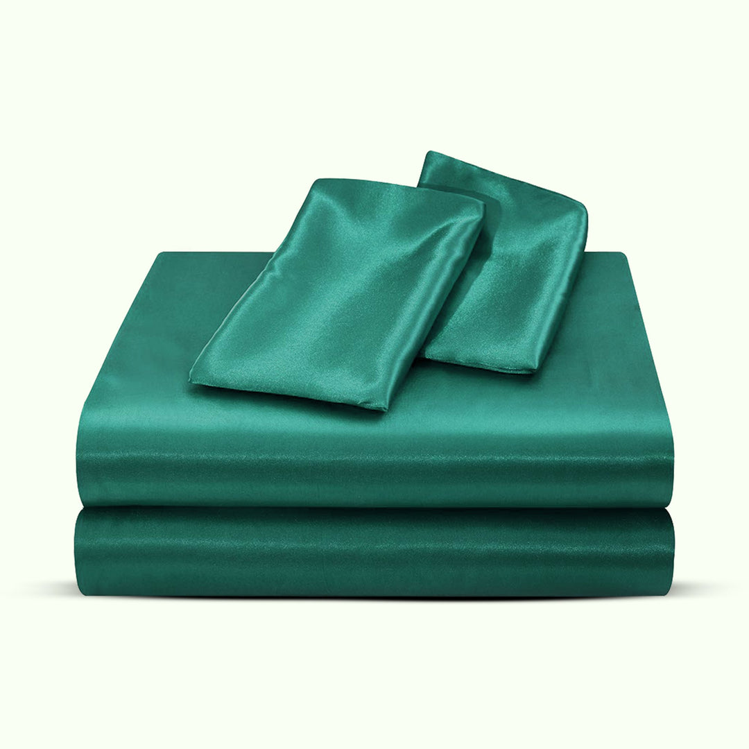 Luxury Satin Sheet Set with Deep Pockets in Four Sizes | Silky Satin Bedding With Deep Fit | Bedding Sets
