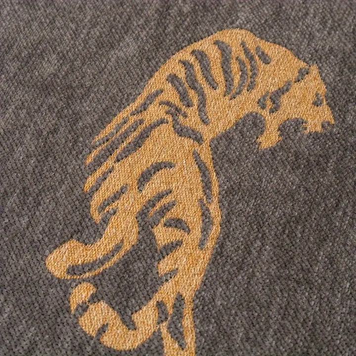 Safari Tiger Reversible Chenille Sofa Cover for Armchairs to Sectionals | Wild Safari Style, Reversible | Sofa Covers