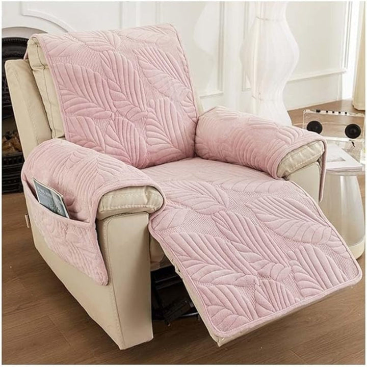 Leaf Pattern Non Slip Recliner Chair Cover, Universal 24 x 88.5 Inch | Leaf Pattern Recliner Cover, Non Slip | Recliner Covers