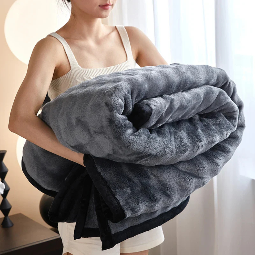 Double-Sided Reversible Fleece Blanket for Couch and Bed | Two Sides of Fleece Softness | Fleece Blankets
