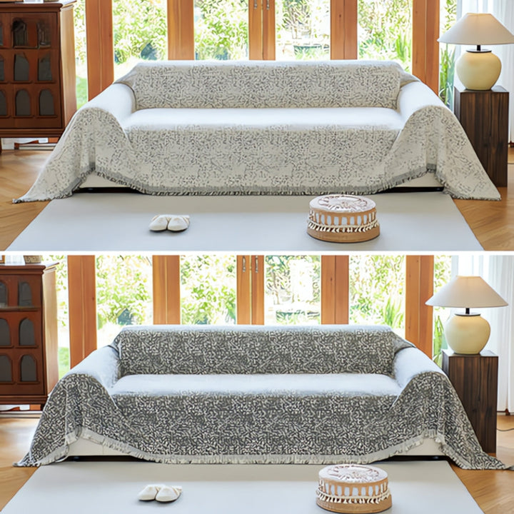 Reversible Nordic Speckle Sofa Cover, One-Piece Design for All Sofas | Reversible Nordic Speckle Style | Sofa Covers