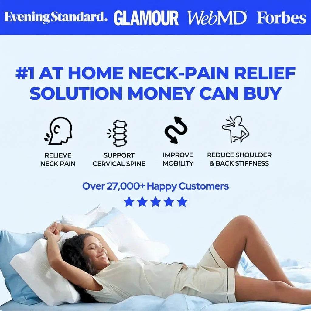 Extra-Thick Cooling Memory Foam Contour Pillow | High-Loft Support for Side Sleepers | Bed Pillows