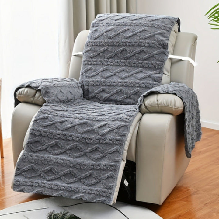 Quilted Diamond Pattern Recliner Slipcover for Single-Seat Sofas | Quilted Diamond Recliner Cover | Recliner Covers