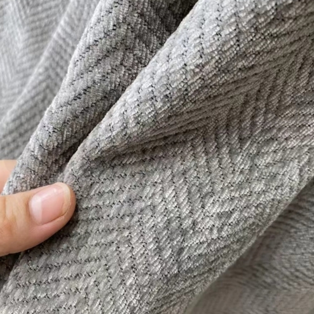 Minimalist Chenille Sofa Cover with Tassel Details, Water Resistant | Water-Resistant Chenille Sofa Throw | Sofa Covers