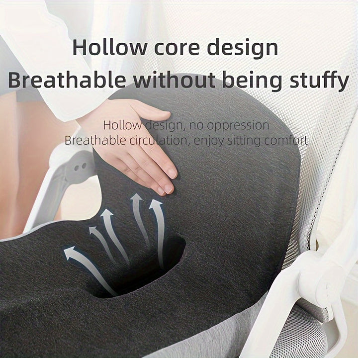 Contoured Memory Foam Seat Cushion Duo for Office and Car | Two Cushions, Two Seats | Seat Cushions