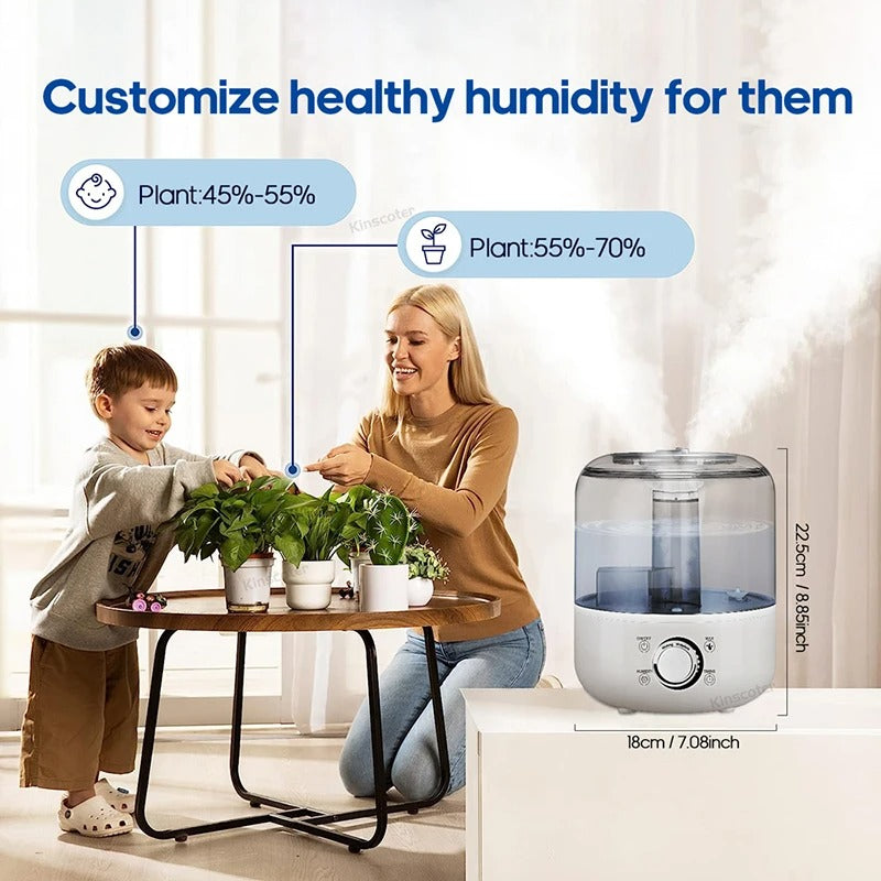 3L Ultrasonic Humidifier with Aroma Diffuser, Adjustable Mist and Remote Control | Moist Air and Calm Scents | Humidifiers