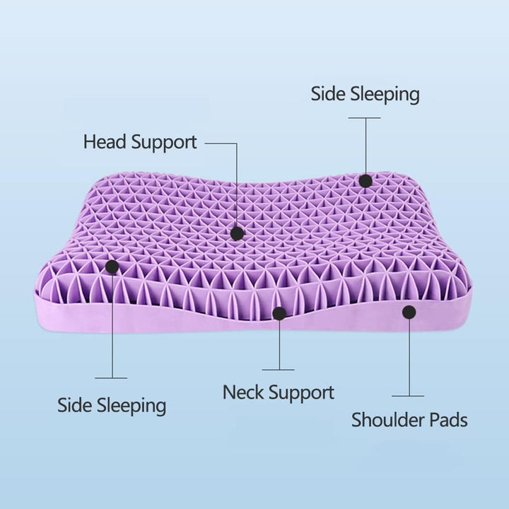 Zero-Pressure Latex Cervical Pillow with TPE Breathable Air Layer | Breathable Latex Neck Support | Bed Pillows